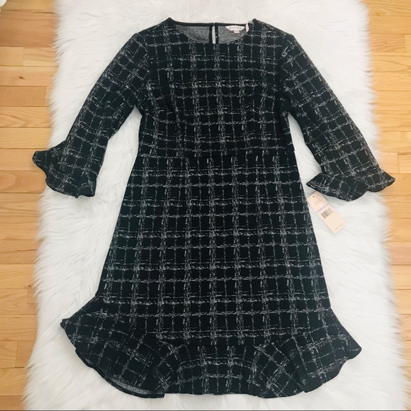 Nanette Lepore Metallic Flounce Fit & Flare Dress - Picture 2 of 16